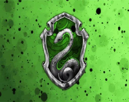 Slytherin Hogwarts Logo paint by numbers