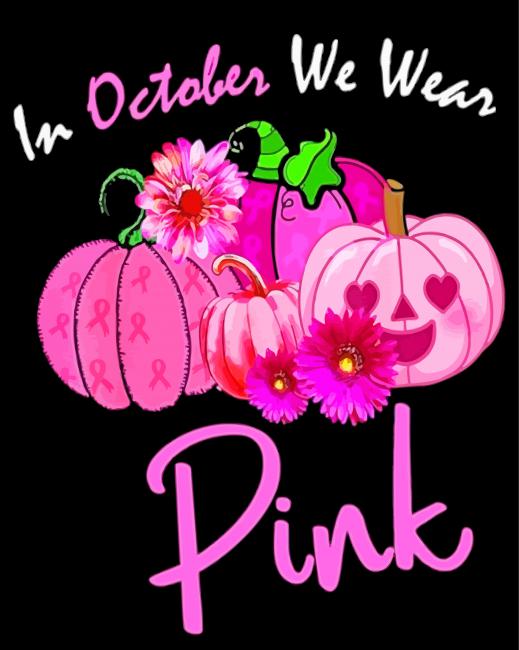 In October We Wear Pink paint by numbers