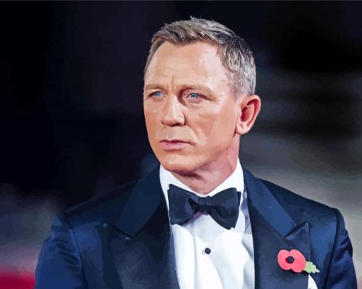 Daniel Craig James Bond paint by numbers