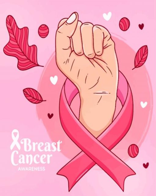 Let's Fight Breast Cancer paint by numbers