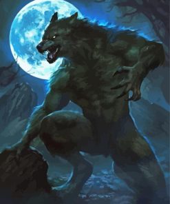 Scary Werewolf paint by numbers