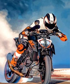 Motocross Riding A KTM Duke paint by numbers