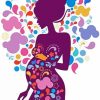 Colorful Pregnant Woman paint by numbers