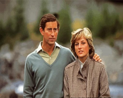 Prince Charles And Princess Diana paint by numbers