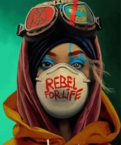 Aesthetic Rebel Girl paint by numbers