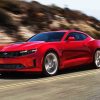 Red Chevrolet Camaro paint by numbers