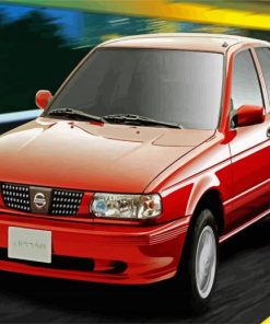 Red Nissan Tsuru Car paint by numbers