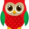 Red Owl Bird paint by numbers