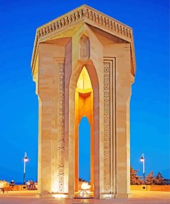 Aesthetic Monument In Baku paint by numbers