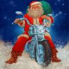 Santa On A Harley paint by numbers