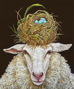 Sheep And Nest paint by numbers