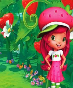 Strawberry Shortcake Cartoon paint by numbers