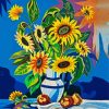 Sunflowers In Vase paint by numbers