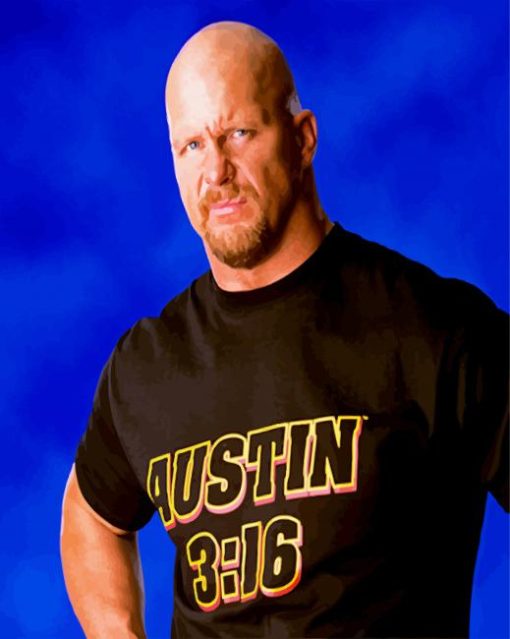 The Wrestler Steve Austin paint by numbers
