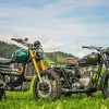 Triumph Motorcycles On Grass paint by numbers