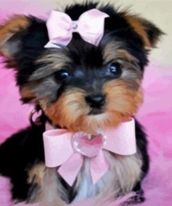 Yorkie Puppy With Accessories paint by numbers