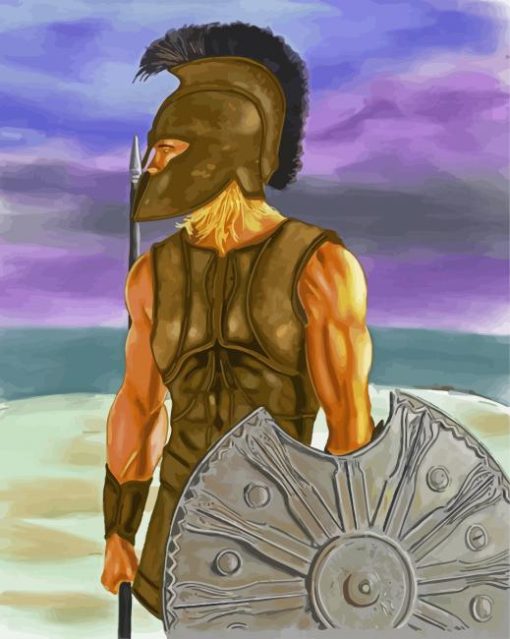 Achilles Greece Hero paint by numbers