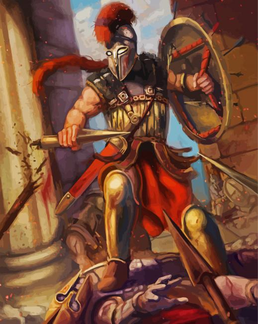 Achilles Warrior Paint By Numbers - Canvas Paint by numbers
