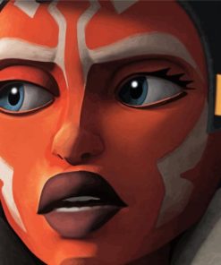 Ahsoka Tano Face paint by numbers