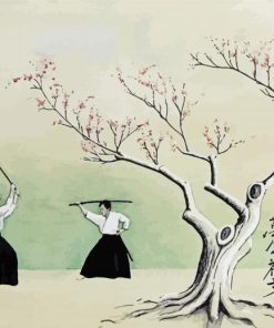 Japanese Aikido Art paint by numbers