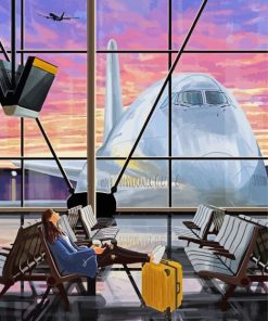 A Woman In Airport paint by numbers