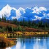 Denali Snowy Mountains paint by numbers