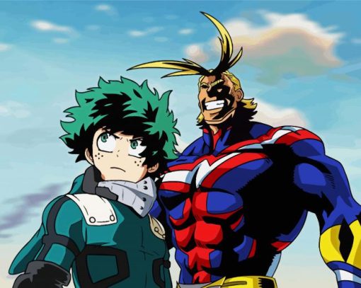 Deku And All Might paint by numbers