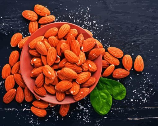 Almonds Dried Fruits paint by numbers