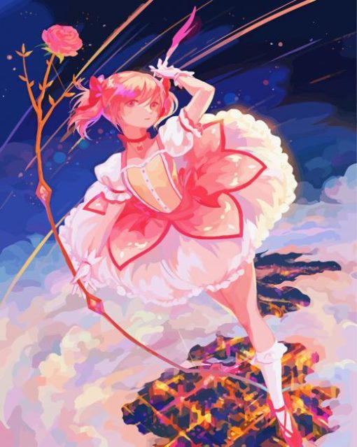 Madoka Girl Character paint by numbers