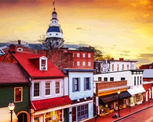 Annapolis Buildings paint by numbers