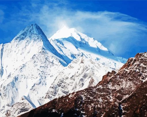 Annapurna Mountain paint by numbers