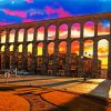 Aqueduct Of Segovia At Sunset paint by numbers