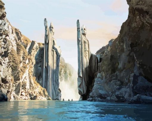 Aesthetic Argonath Gates paint by numbers