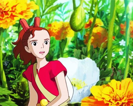 Arrietty Anime Character paint by numbers