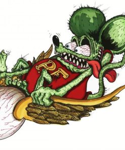 Fantasy Rat Fink Art paint by numbers