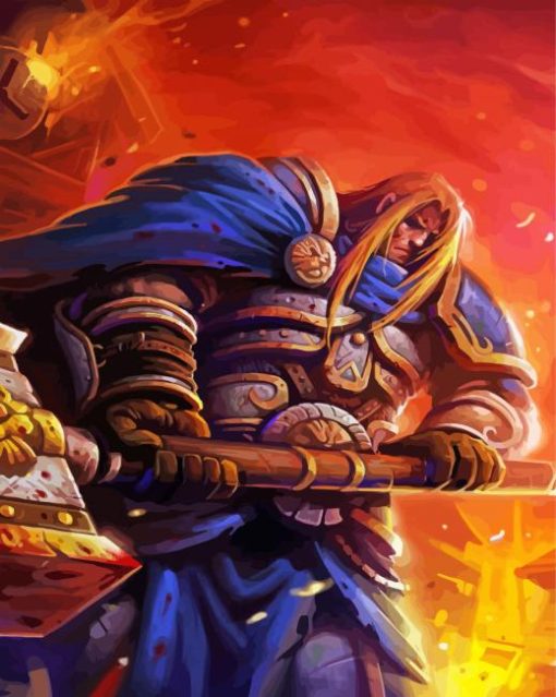 Arthas Menethil Character Art paint by numbers