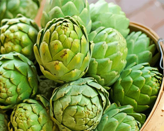 Artichokes Healthy Food paint by numbers