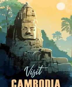 Visit Cambodia Poster paint by numbers