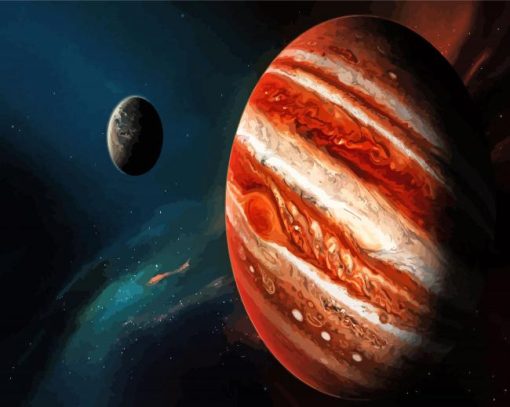 Astronomy Jupiter Planet paint by numbers