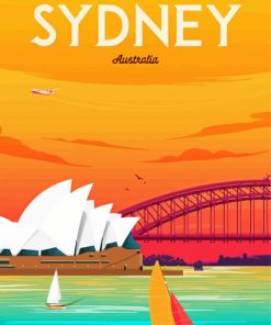 Sydney City Poster paint by numbers