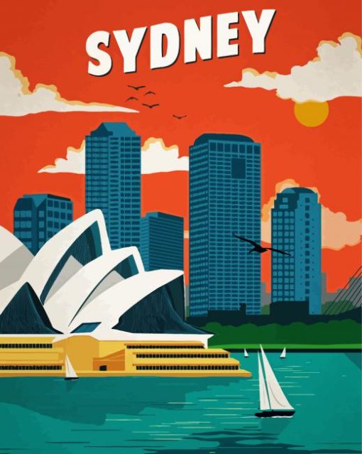 Aesthetic Sydney Poster paint by numbers