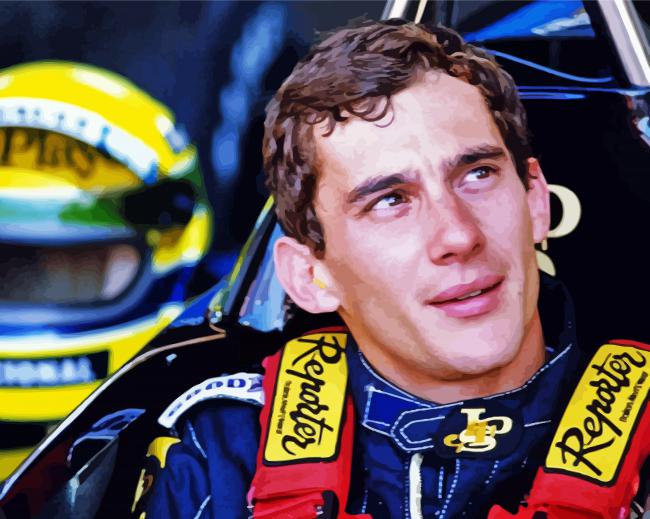 Ayrton Senna paint by numbers