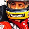 Ayrton Senna Wearing A Helmet paint by numbers