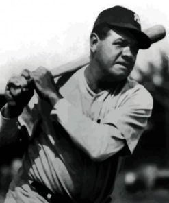 Babe Ruth Baseball Player paint by numbers