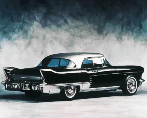 Black Classic Cadillac Car paint by numbers
