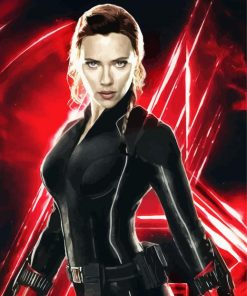 Black Widow Scarlett Johansson paint by numbers