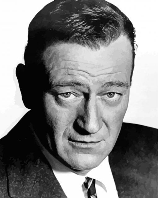 Black And White John Wayne paint by numbers
