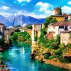 The Beautiful City Mostar paint by numbers