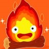 Calcifer Fire Demon paint by numbers