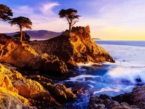 The Lone Cypress paint by numbers